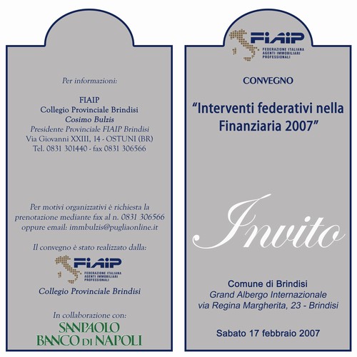 CONVEGNO COLLEGIO PROVINCIALE FIAIP BRINDISI