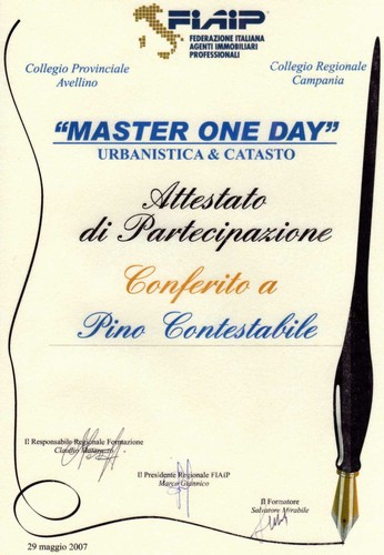 MASTER ONE DAY "Urbanististica & Catasto"