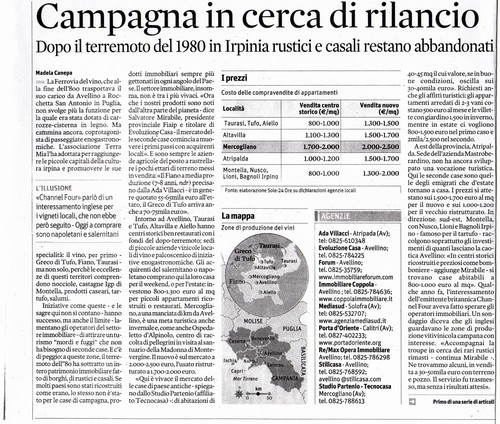 Intevista del Sole 24 Ore al Presidente Fiaip di Avellino Salvatore Mirabile