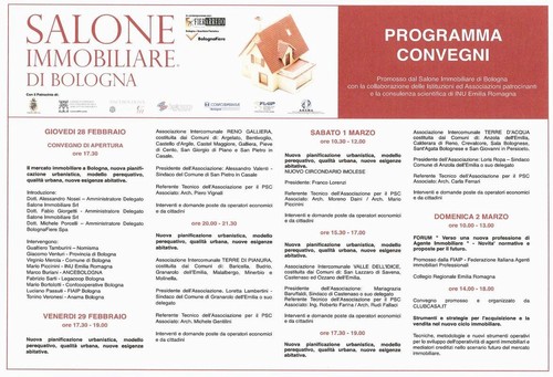 PROGRAMMA CONVEGNI SALONE IMMOBILIARE