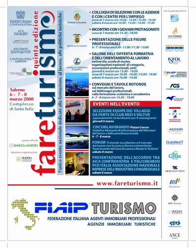 FIAIP TURISMO AL FARETURISMO DI SALERNO IL 6-7-8 MARZO
