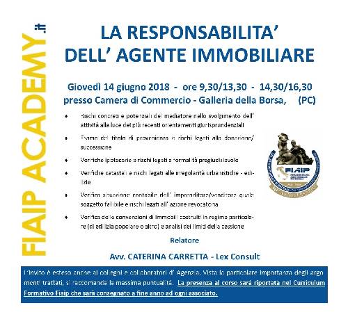 FIAIPAcademy.it |PC 14/06 | LA RESPONSABILITA’ DELL’ AGENTE IMMOBILIARE