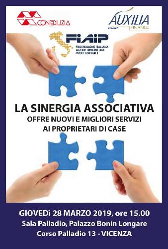 Immobiliare: A Vicenza Convegno e sinergie tra Fiaip, Auxilia Finance e Confedilizia