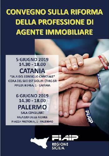 Fiaip: da Palermo la diretta streaming del convegno sulla Riforma della Professione di Agente Immobiliare