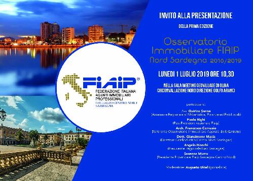 Immobiliare: Ad Olbia Fiaip presenta l’Osservatorio immobiliare del Centro Nord Sardegna