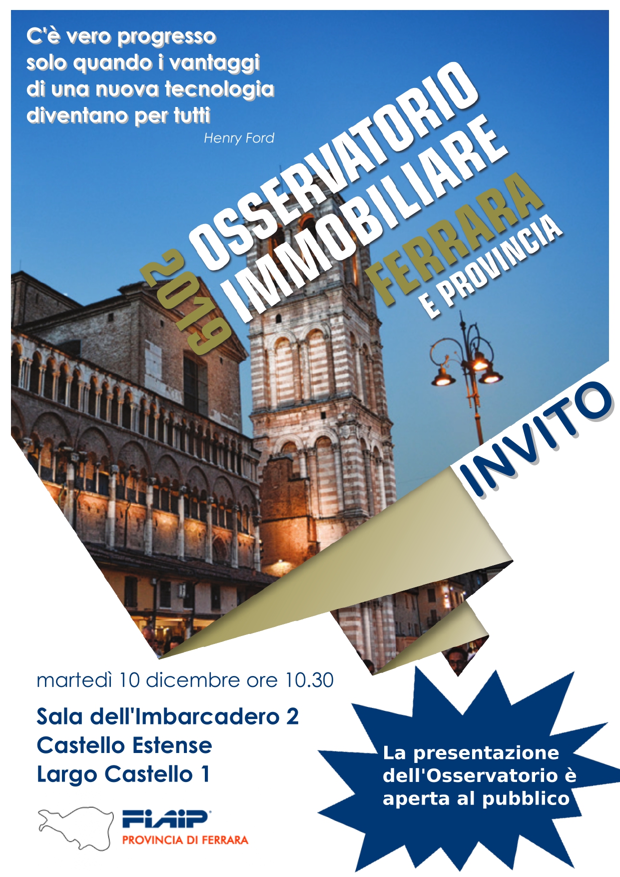 A Ferrara Fiaip presenta l’Osservatorio Immobiliare 2019