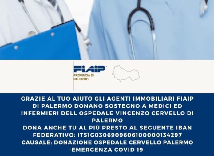 Emergenza #Coronavirus: Fiaip Palermo a sostegno dell’Ospedale Cervello