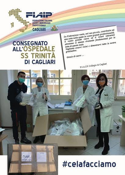 Emergenza Covid-19: In Sardegna FIAIP dona all’Ospedale SS Trinità di Cagliari mascherine protettive e promuove una raccolta fondi