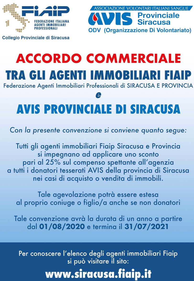 A Siracusa Convenzione Fiaip – Avis