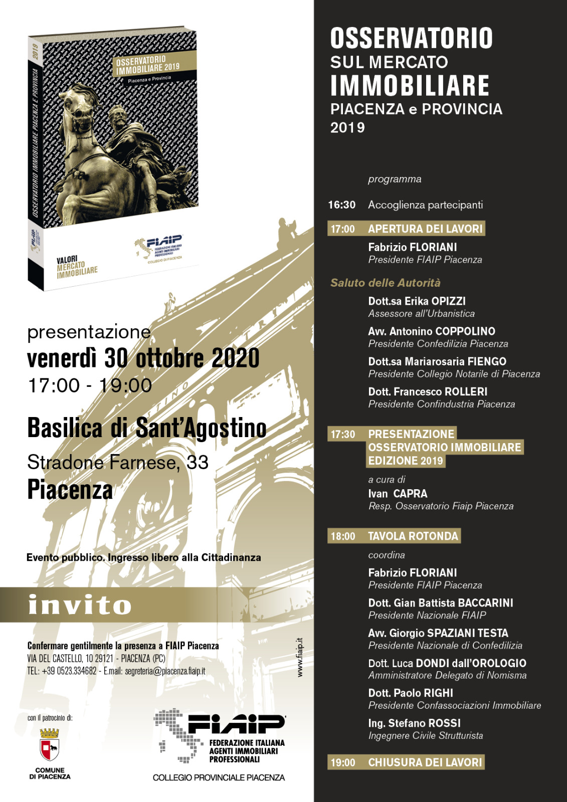 A Piacenza Fiaip presenta l’Osservatorio immobiliare