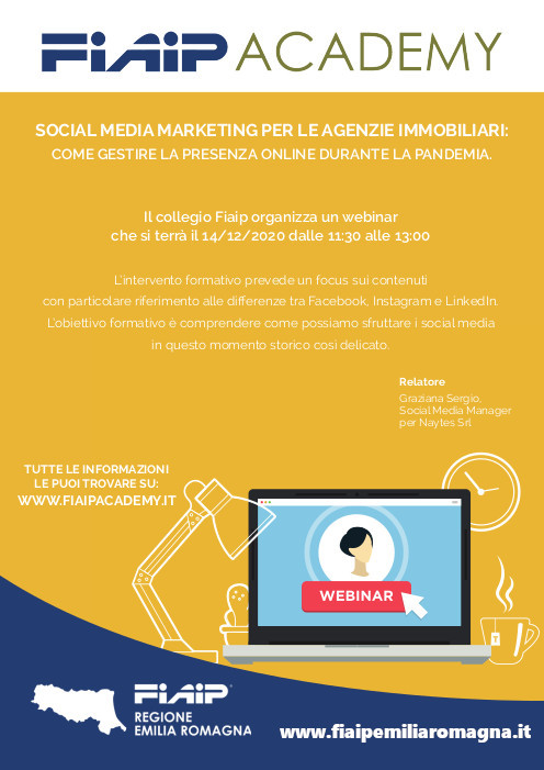 Emilia Romagna – WebinFIAIP “Webmarketing ai tempi del covid: come migliorare la propria posizione sul web”