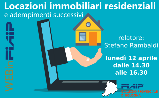 A Bologna webinar su Locazioni immobiliari residenziali