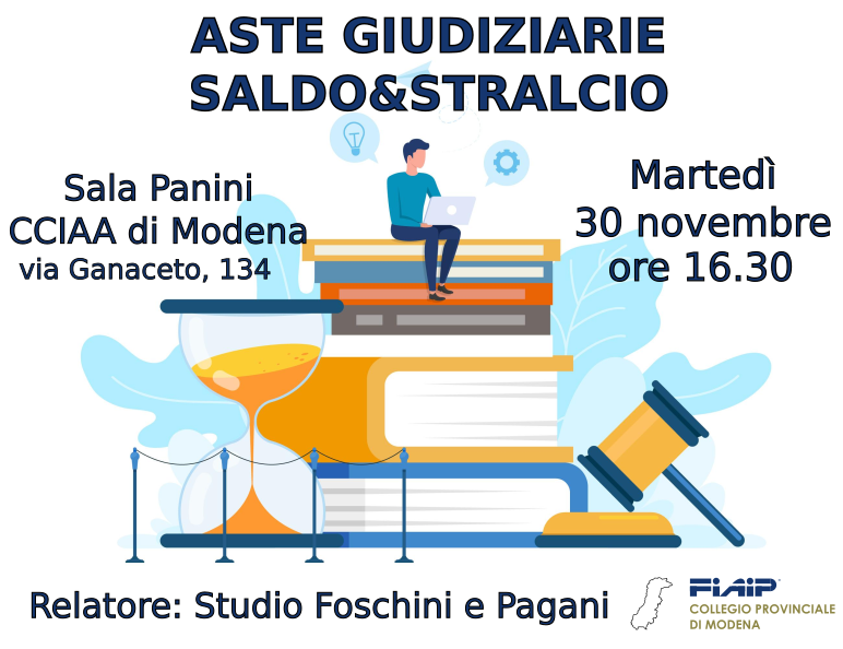 A Modena Corso ‘Aste Giudiziarie e pratica del Saldo&Stralcio