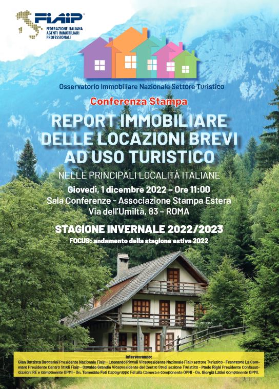 Conferenza Stampa FIAIP: Presentazione Rapporto immobiliare delle locazioni brevi ad uso turistico