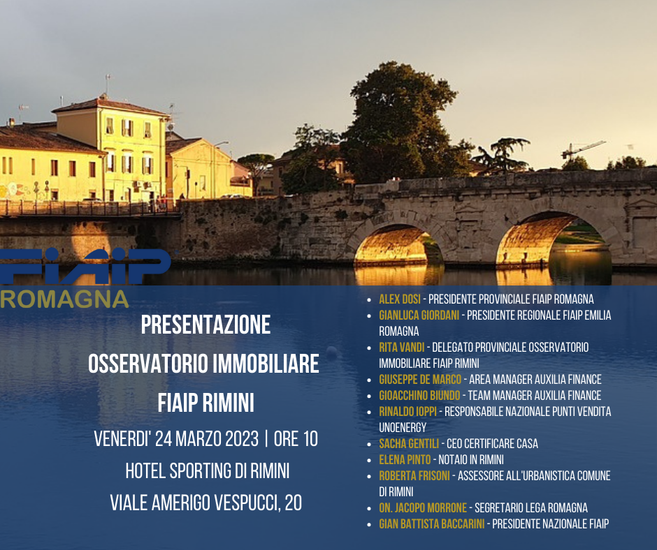 A Rimini presentazione Osservatorio Immobiliare FIAIP