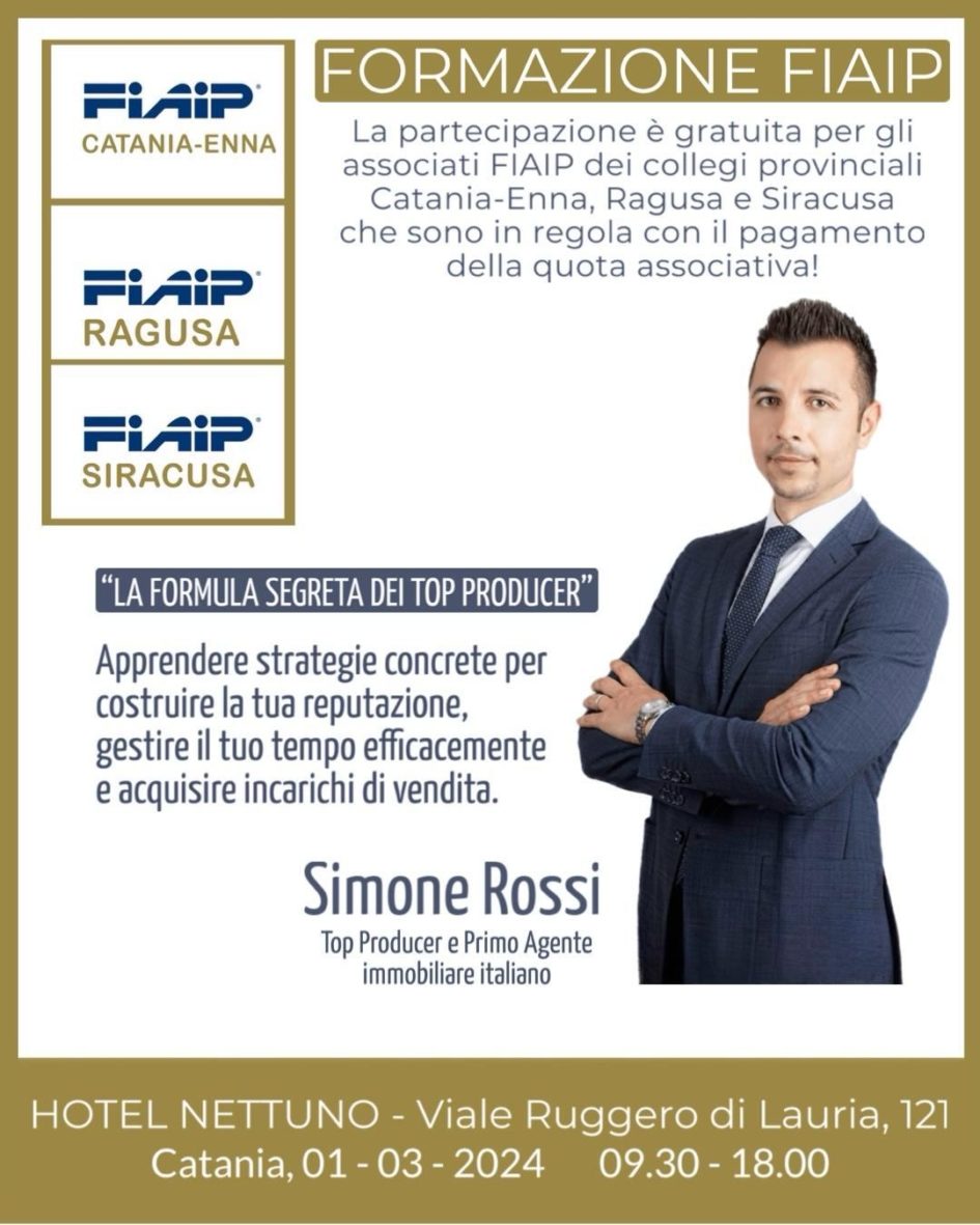 Fiaip: A Catania un grande evento per iniziare la formazione 2024