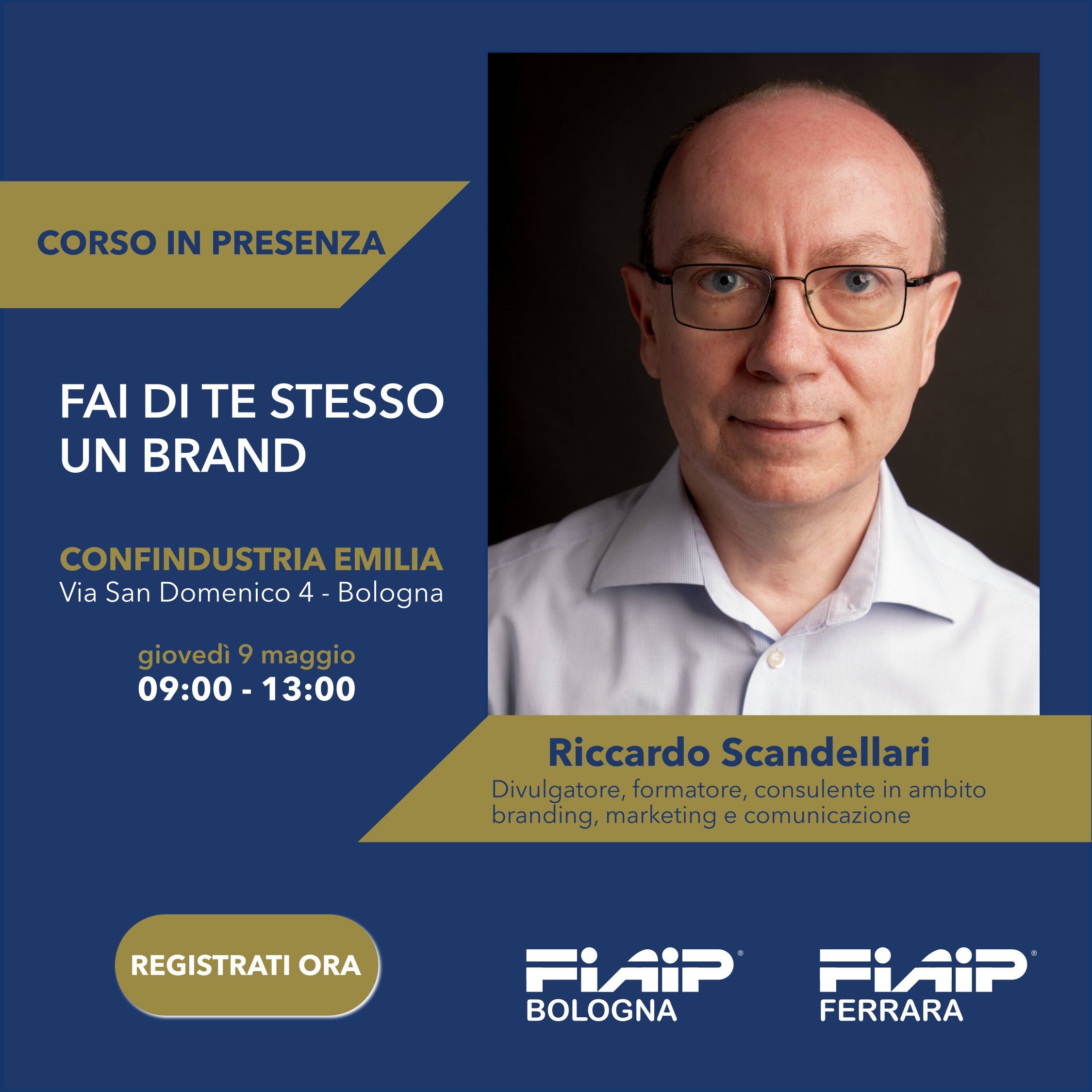 Corso di Personal Branding a Bologna in collaborazione con Riccardo Scandellari