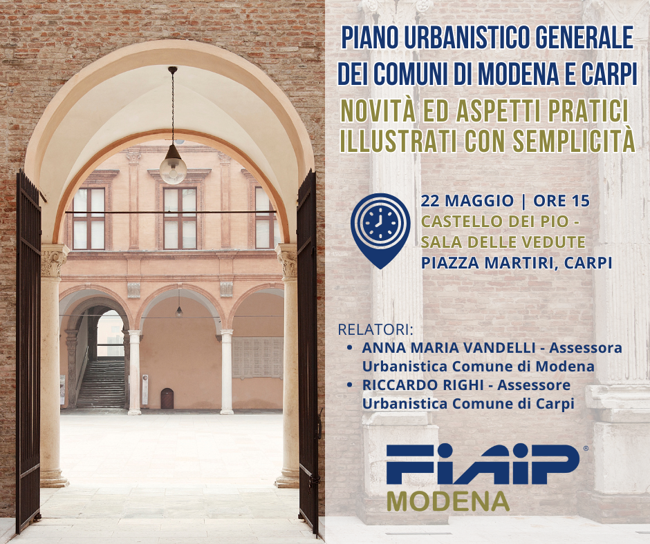 A Carpi presentazione del Piano Urbanistico Generale dei comuni di Modena e Carpi