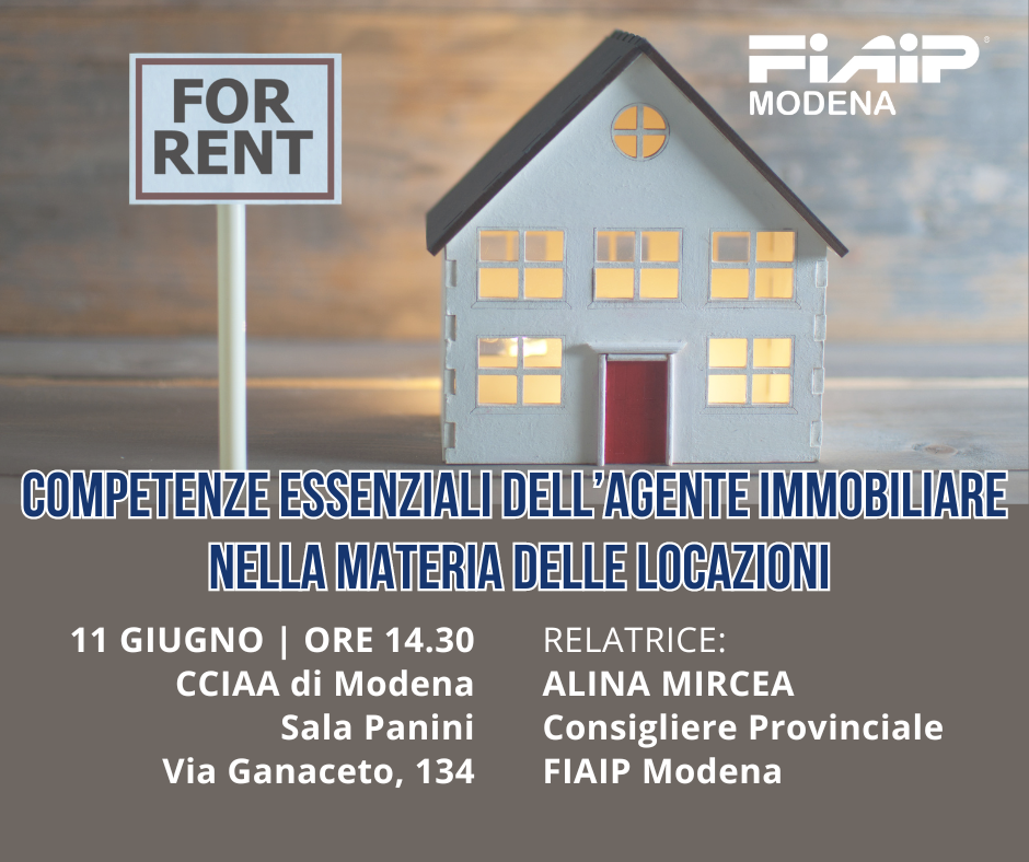 A Modena corso di formazione sulle competenze essenziali in materia di locazioni
